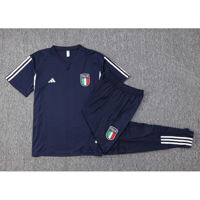 Tuta da Track Italia Manica Corta 2023-2024 Blu
